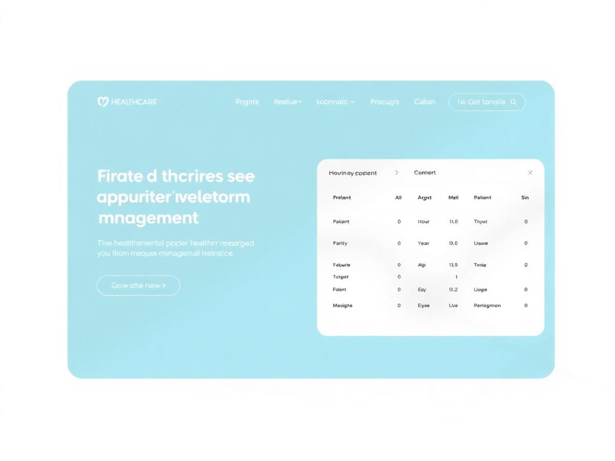 Healthcare appointment and patient management platform concept interface